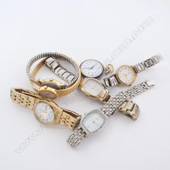 6 LADIES WATCHES + POCKETWATCH 