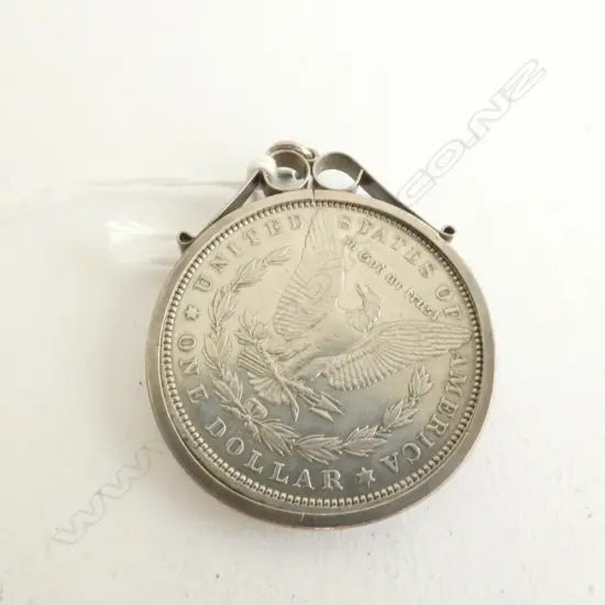 USA SILVER DOLLAR PENDANT. 1889