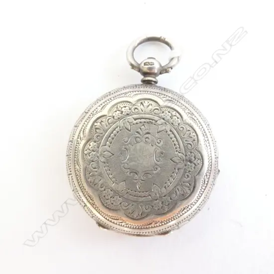 LADIES POCKET WATCH, STERLING SILVER, BIRMINGHAM, C 1880'S