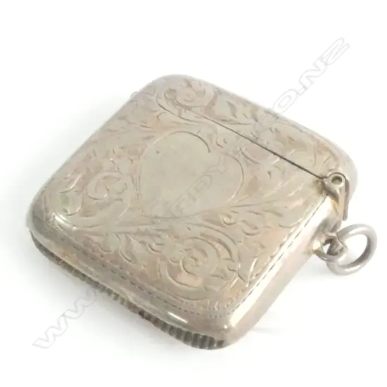 VESTA BOX, STERLING SILVER, BIRMINGHAM 1919