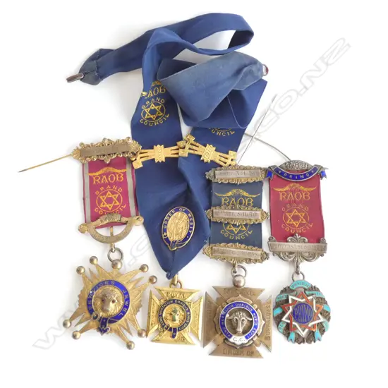 3 SILVER GILT LODGE MEDALS + 1 OTHER 