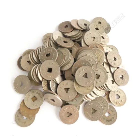 NZ MILK TOKENS C1960'S SOME DUPLICATES APPROX.137