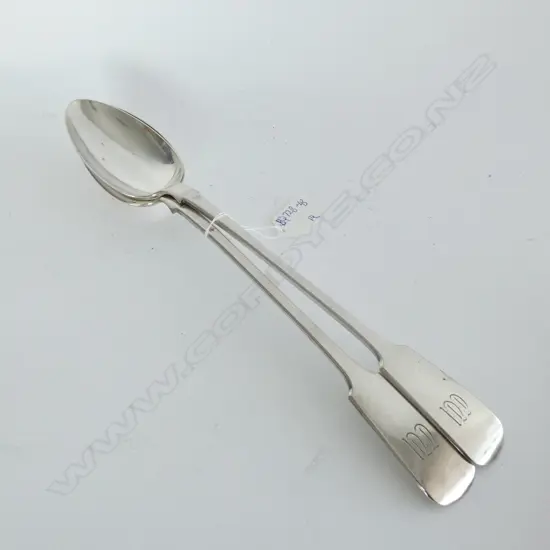 2 LARGE EPNS PIE SPOONS 