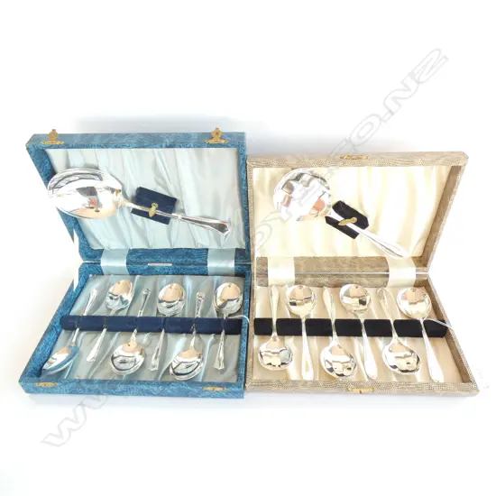 2 CASED DESSERT SETS EPNS