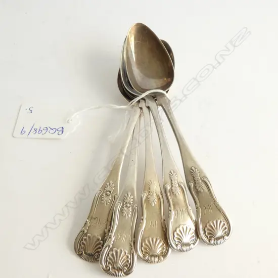 SET 5 STG SILVER TEASPOONS GLASGOW 1826 80 GRAMS
