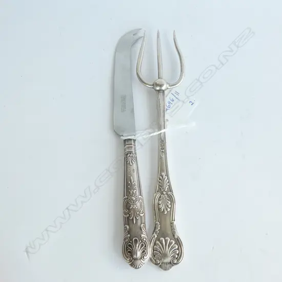 SILVER FORK SHEFFIELD 1902 91 GRAMS + STG CHEESE KNIFE 
