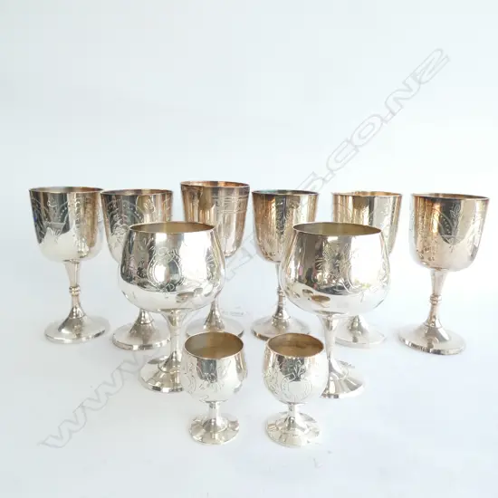 10 EPNS SILVER GOBLETS