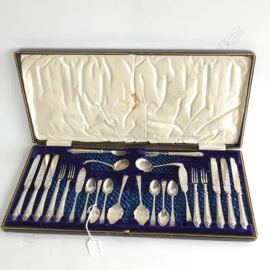 SHEFFIELD 1912 SILVER CASED CUTLERY SET 24 PCE 