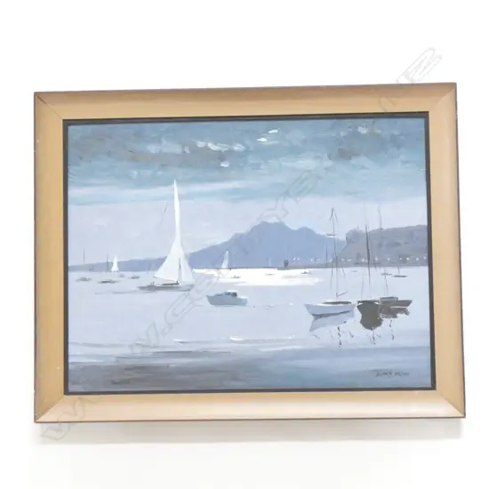 DENNIS WILSON 'FROM THE AKARANA CLUBHOUSE' OIL 445 X 595MM