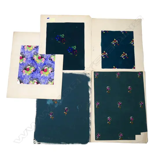 BIANCHINI FERIER  ART DECO HAND PAINTED FABRIC DESIGN