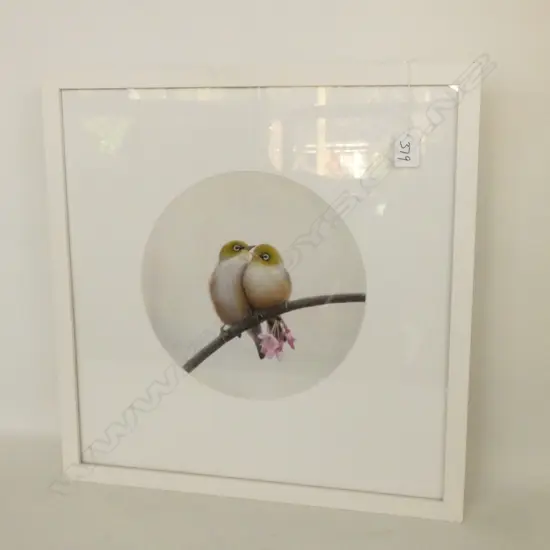 PRINT A PAIR OF WAX EYE BIRDS 400 MM SQ
