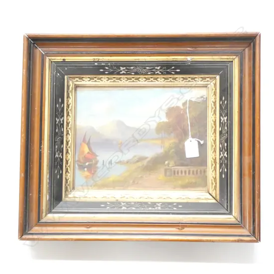 ANTIQUE OIL SIGNED J.H.LEWIS L.430mm