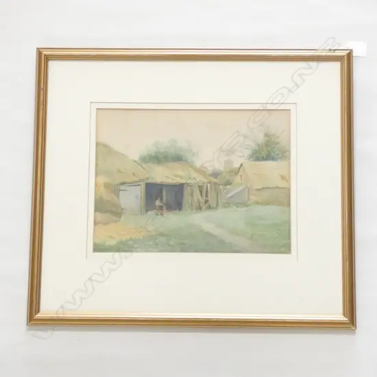 G. SPYVEEL FARMYARD W/C 1927  235 X 310MM