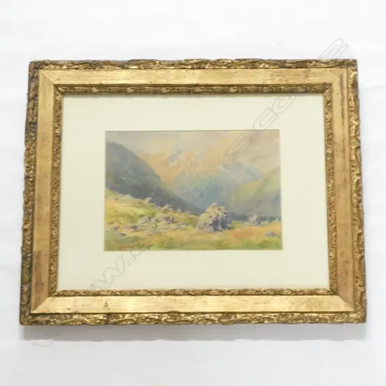 [19744] UNSIGNED WATERCOLOUR POSSIBLE HIGHLAND SCENE H185 W270