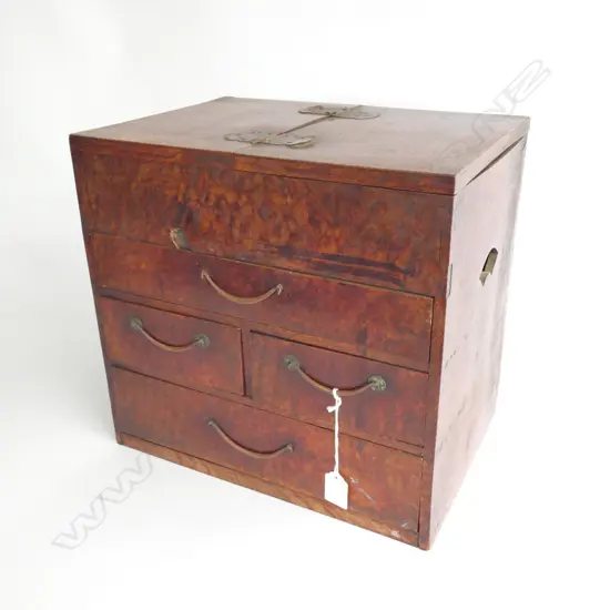 C1900 JAPANESE BURR MULBERRY SEWING CHEST