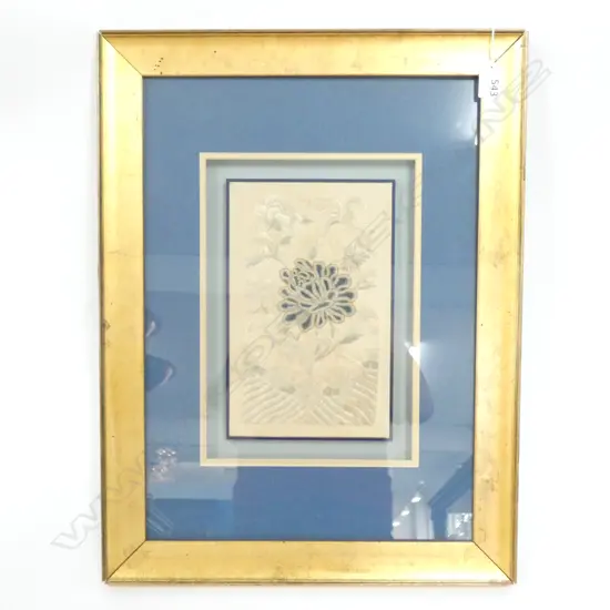 FRAMED CHINESE EMBROIDERY 275 X 175MM