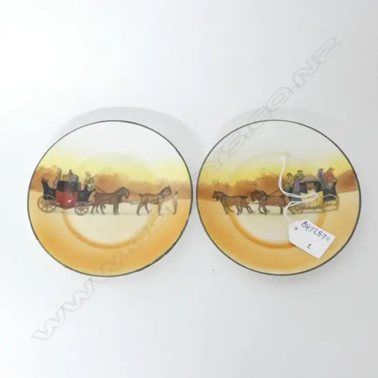 2 ROYAL DOULTON SMALL DISHES COACHING 