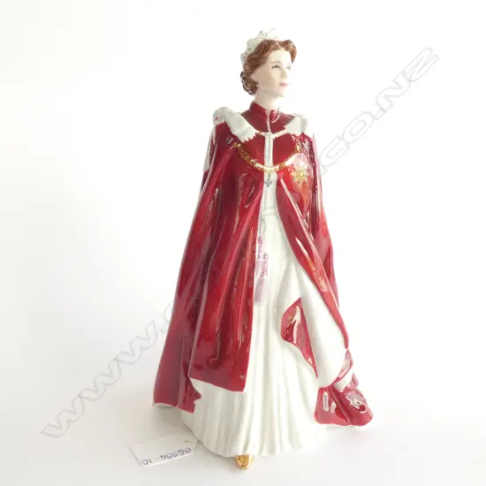 ROYAL WORCESTER HRH FIGURINE -  QUEENS 80TH BIRTHDAY 2006 H. 225MM