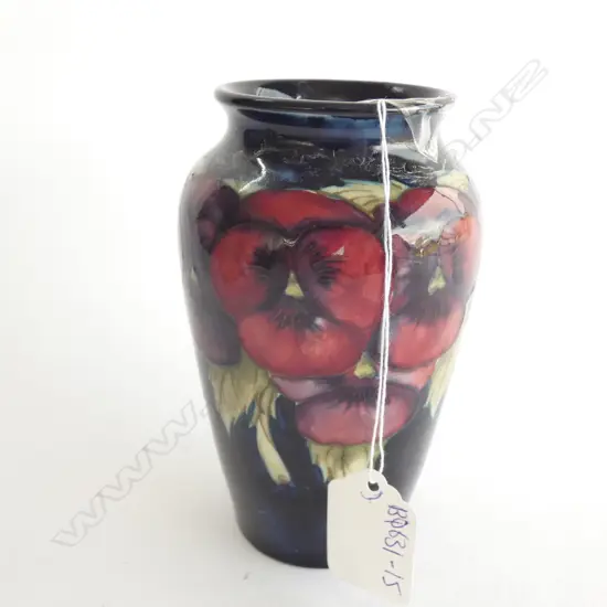 MOORCROFT PANSY VASE 130MM