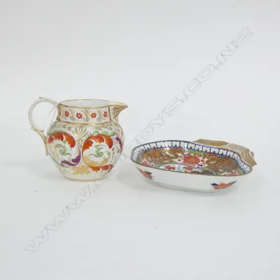IMARI DISH + 19thC JUG 