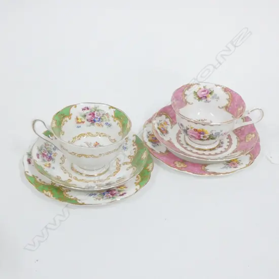 2 ROYAL ALBERT TRIOS 