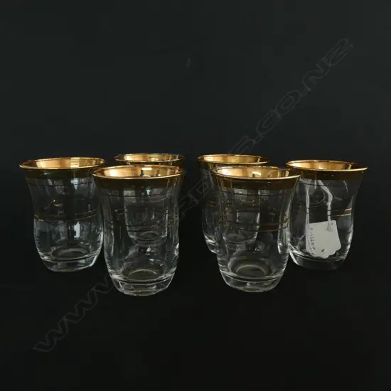 6 TURKISH TEA CUPS GLASS 