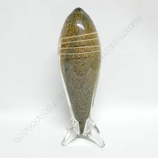 TORPEDO ART GLASS PAPERWEIGHT H. 245MM