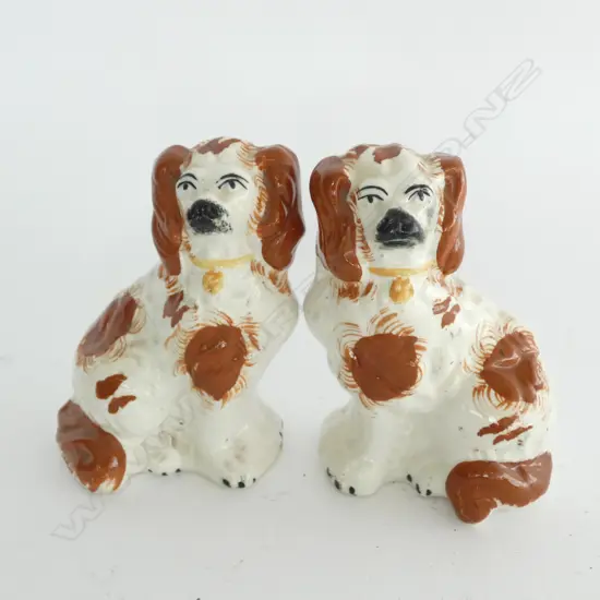 2 SMALL STAFFORDSHIRE DOGS HEIGHT 115MM