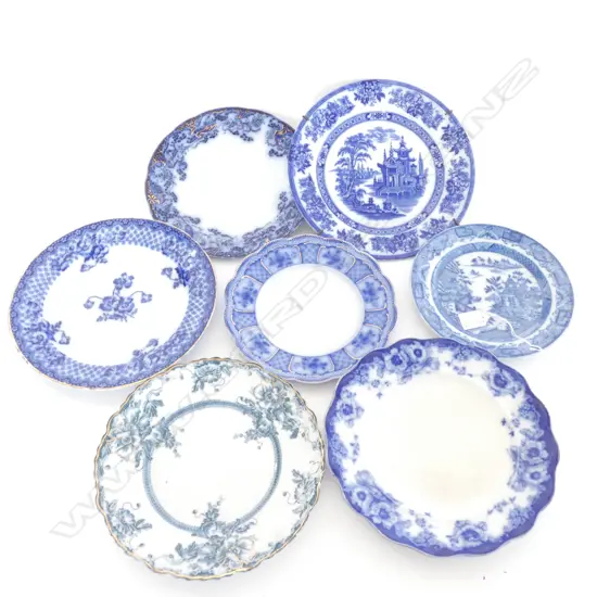 7 VINTAGE B/W PLATES 