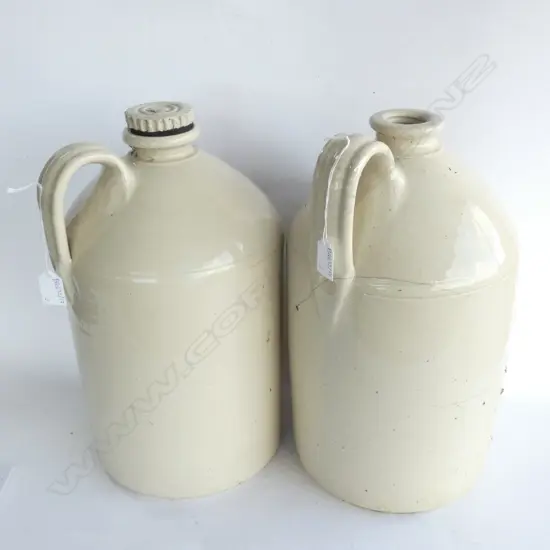 2 TEEPOL STONEWARE DETERGENT CROCKS ONE AF H. 390MM