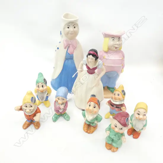 HUMMEL SNOW WHITE (H.140MM) & SEVEN DWARFS + 2 OTHER