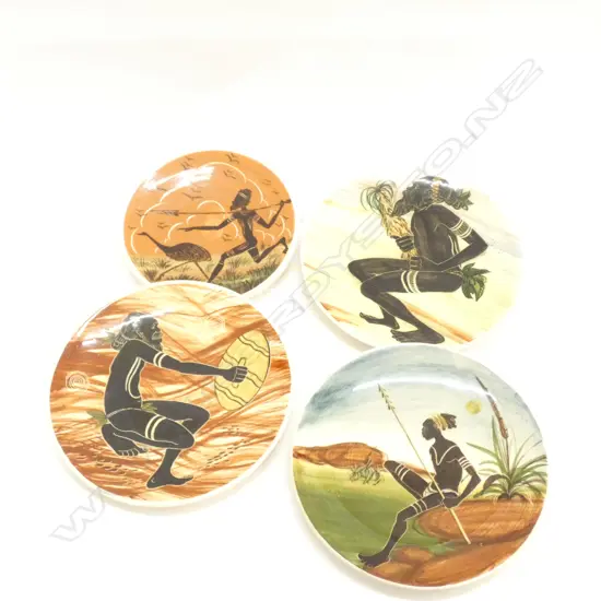 4 MARTIN & GUY BOYD POTTERY PLATES 185MM DIA