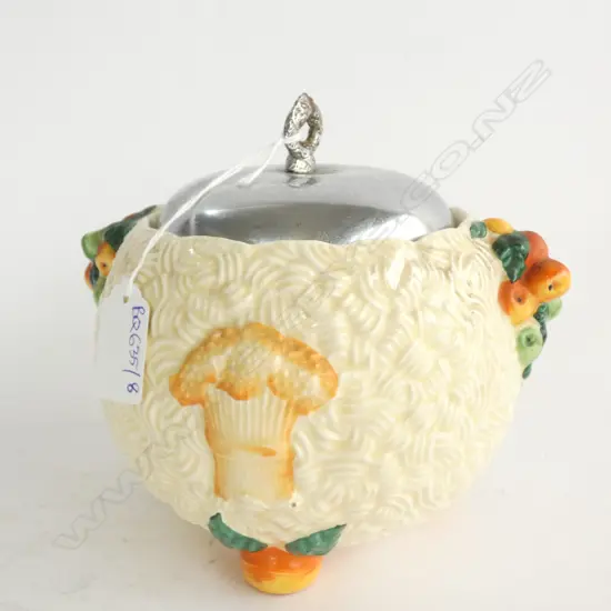CLARICE CLIFF CELTIC HARVEST BISCUIT BARREL H. 150MM