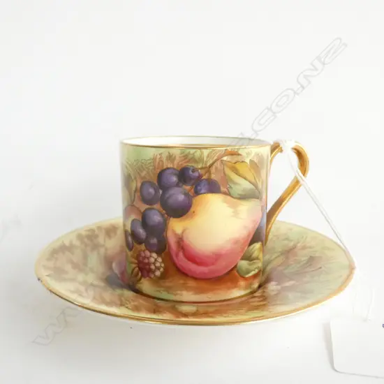 AYNSLEY ORCHARD GOLD DEMI TASSE CUP & SAUCER