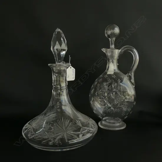2 DECANTERS CUT CRYSTAL