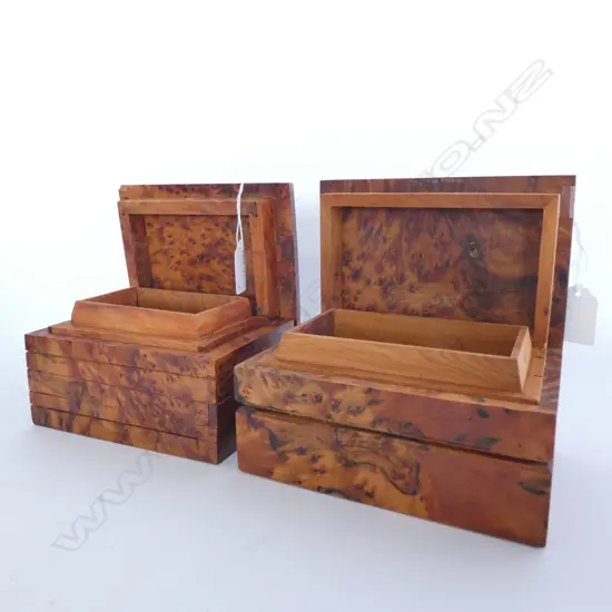 2 BURR PUZZLE BOXES L. 160MM