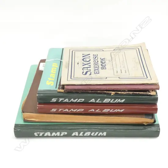 7 VINTAGE STAMP ALBUMS 