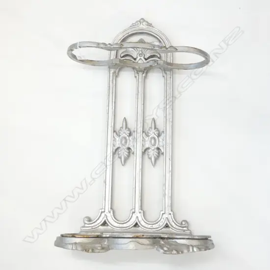 SILVER PAINTED CAST IRON UMBRELLA STAND H. 635MM
