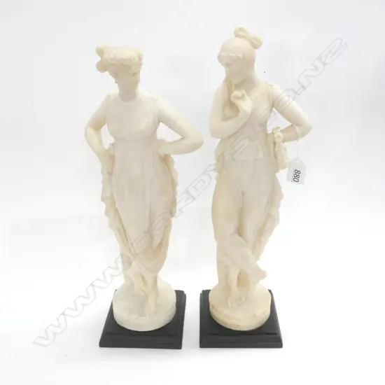 PR ALABASTER FIGURINES H. 440MM OLD REPAIRS