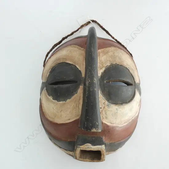 CARVED WOODEN TRIBAL MASK H. 345MM