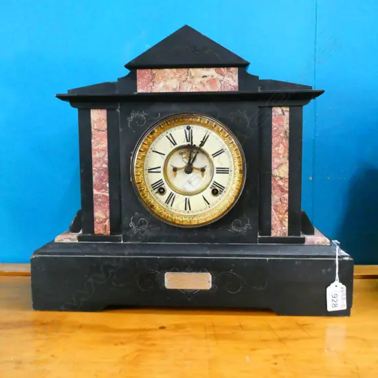FRENCH SLATE MANTLE CLOCK