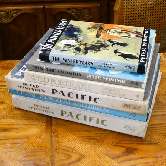 6 ART BOOKS; 4 PETER MCINTYRE 2 RAYMOND CHING