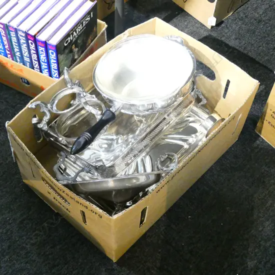 BOX LOT EP CHAFING DISHES