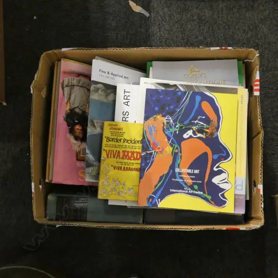 LG BOX LOT ART CATALOGUES ETC..