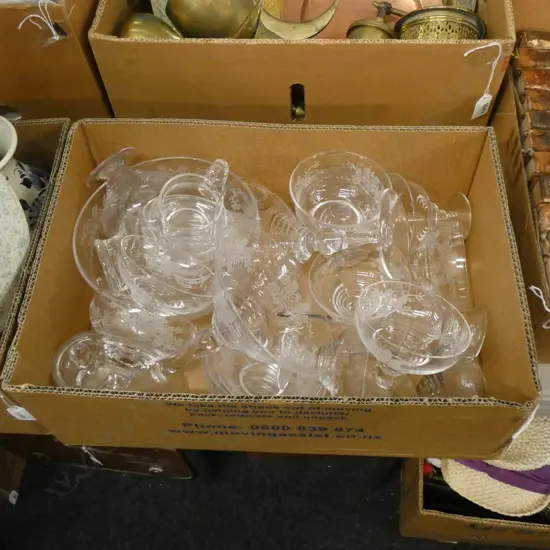 BOX LOT ASST. STUART CRYSTAL