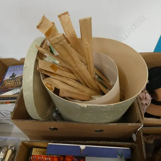 BOX LOT MANY SMALL JEWELLERY BOXES, TRINKETS, TEST TUBES ETC
