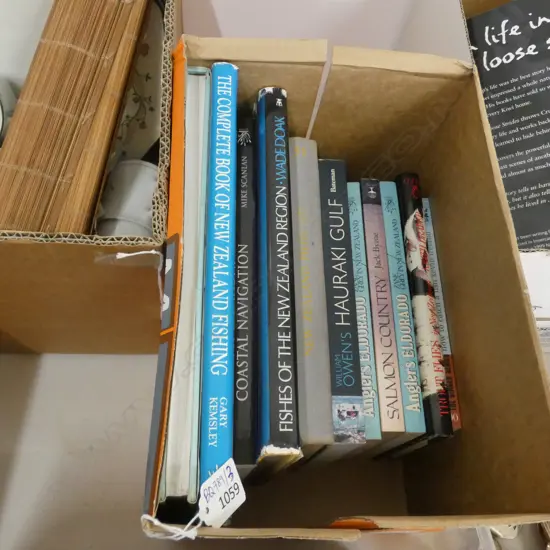 BOX LOT BOOKS; NZ FISHING 