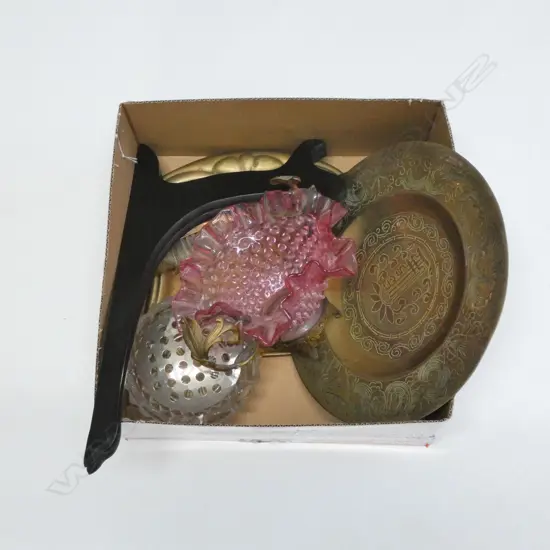 BOX GLASS, BRASS & MISC