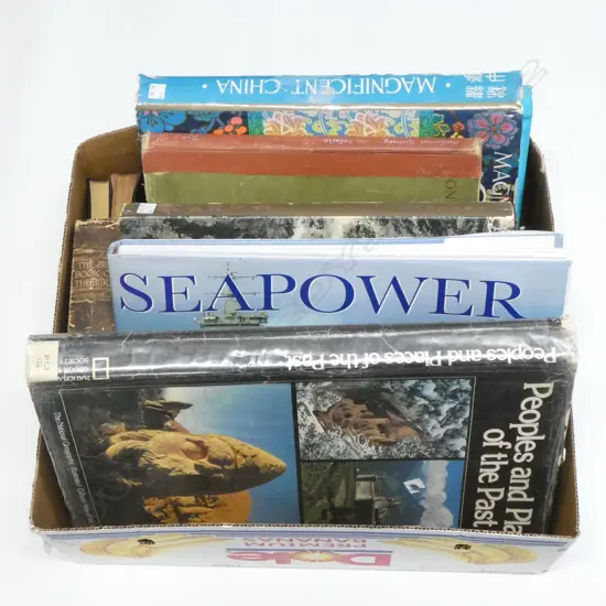 LG BOX COFFEE TABLE BOOKS & OLD BIBLES