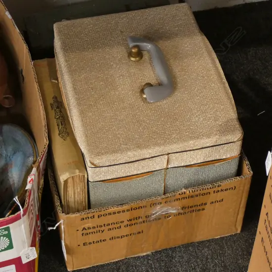 BOX LOT PROJECTOR, MILITARY BOX, BOOK